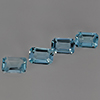 Natural Baby Blue Topaz 2.33 Ct. 4 Pcs Octagon Shape 6.3 x 4.2 Mm Gemstone from Brazil