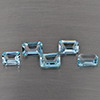 Natural Baby Blue Topaz 2.66 Ct. 5 Pcs Octagon Shape 6.3 x 4.3 Mm Gemstone from Brazil