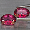 Natural Pink Topaz Gemstones 1.90 Ct. 2 Pcs. Oval Shape 7.3 x 5.2 Mm.