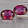 Natural Pink Topaz Gemstones 1.94 Ct. 2 Pcs. Oval Shape 7.3 x 5.1 Mm.