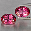 Natural Pink Topaz Gemstones 1.98 Ct. 2 Pcs. Oval Shape 7.3 x 5.2 Mm.