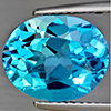 Natural Gem Swiss Blue Topaz 5.86 Ct. Oval Shape 12.1 x 9.8 Mm Gemstone from Brazil