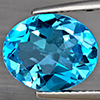 Natural Gem Swiss Blue Topaz 4.45 Ct. Oval Shape 12.1 x 10 Mm Gemstone from Brazil