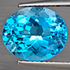Natural Gem Swiss Blue Topaz 6.28 Ct. Oval Shape 12 x 10.2 Mm Gemstone from Brazil