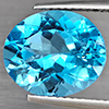 Natural Gem Swiss Blue Topaz 5.68 Ct. Oval Shape 12.2 x 10.2 Mm Gemstone from Brazil