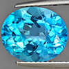 Natural Gem Swiss Blue Topaz 5.83 Ct. Oval Shape 12.2 x 10.3 Mm Gemstone from Brazil