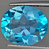Natural Gem Swiss Blue Topaz 6.03 Ct. Oval Shape 12.2 x 10.3 Mm Gemstone from Brazil