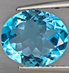 Natural Gem Swiss Blue Topaz 4.72 Ct. Oval Shape 12.2 x 10.1 Mm Gemstone from Brazil