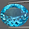 Natural Gem Swiss Blue Topaz 4.57 Ct. Oval Shape 12 x 10 Mm Gemstone from Brazil