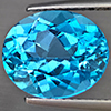 Natural Gem Swiss Blue Topaz 6.17 Ct. Oval Shape 12.1 x 10.1 Mm Gemstone from Brazil