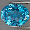 Natural Gem Swiss Blue Topaz 4.21 Ct. Oval Shape 12.2 x 9.8 Mm Gemstone from Brazil