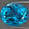 Natural Gem Swiss Blue Topaz 6.12 Ct. Oval Shape 12.2 x 10.3 Mm Gemstone from Brazil