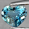 Natural London Blue Topaz 0.91 Ct. Heart Shape 6.4 x 5.6 Mm Gemstone from Brazil