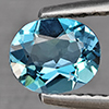 Natural London Blue Topaz 0.73 Ct. Oval Shape 6.5 x 5.3 Mm Gemstone from Brazil