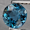 Natural London Blue Topaz 0.91 Ct. Round Shape 5.3 Mm Gemstone from Brazil