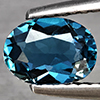 Natural London Blue Topaz 0.89 Ct. Oval Shape 7.2 x 5.2 Mm Gemstone from Brazil