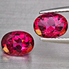 Natural Pink Topaz 3.24 Ct. 2 Pcs Oval Shape 8.2 x 6 Mm Gemstone From Brazil