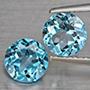 Natural Swiss Blue Topaz 3.25 Ct. 2 Pcs Round Shape 7.2 Mm Gemstone from Brazil