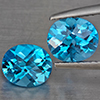Natural Swiss Blue Topaz 2.75 Ct. 2 Pcs Oval Shape 7.3 x 6.1 Mm Gemstone from Brazil