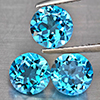 Natural Swiss Blue Topaz 4.92 Ct. 3 Pcs Round Shape 7.3 Mm Gemstone from Brazil