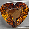 Natural Imperial Topaz 23.24 Ct. Heart Concave Cut 19.1 x 11.1 Mm Gemstone From Brazil