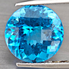 Natural Swiss Blue Topaz 9.08 Ct. Round Shape 12.6 Mm Gemstone from Brazil