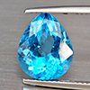 Natural Swiss Blue Topaz 5.79 Ct. Pear Shape 12.3 x 10.1 Mm Gemstone from Brazil