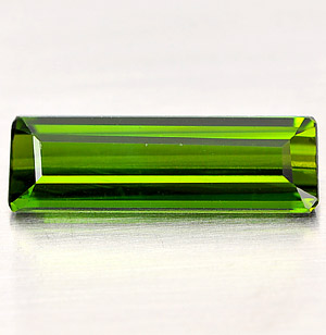 Unheated 1.42 Ct. Baguette Shape Natural Gemstones Green Tourmaline Nigeria