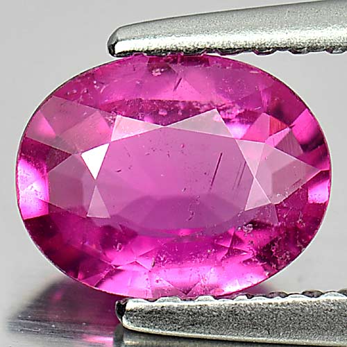 Purplish Pink Rubellite 0.87 Ct. Oval Shape 7.5 x 5.9 x 3 Mm. Natural Gemstone