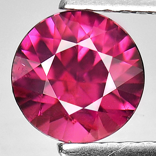 Pink Tourmaline 0.82 Ct. Round Size 6.3 Mm. Natural Gemstone Unheated Nigeria