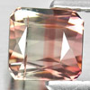 Octagon 5.9 x 5.8 x 4.4 Mm. Natural Gem Bi Color Tourmaline 1.46 Ct. Nigeria