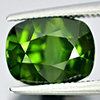 Green Tourmaline 5.14 Ct. VVS Cushion Shape 10.2 x 7.6 Mm. Natural Gem Unheated
