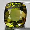 Lime Green Tourmaline 8.72 Ct. Cushion Shape 11.7 x 10.3 Mm. Natural Gemstone