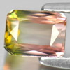 Bi Color Tourmaline 1.33 Ct. Octagon Shape 6.5 x 4.9 x 4.3 Mm. Natural Gemstone