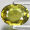 Yellowish Green Tourmaline 1.09 Ct. VVS Oval 7.7 x 5.9 Mm. Natural Gem Unheated