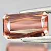 Orange Pink Tourmaline 1.46 Ct. VVS Octagon 8.6 x 4.9 Mm. Natural Gem Unheated
