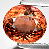Orange Tourmaline 1.96 Ct. Oval Shape 8.2 x 7.5 Mm Natural Gemstone From Nigeria