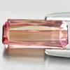 Orangish Pink Tourmaline 1.30 Ct. VVS Octagon 9.4 x 4 Mm. Natural Gem Unheated