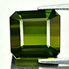 Green Tourmaline 6.06 Ct. VVS Octagon Shape 9.7 x 9.7 Mm. Natural Gem Unheated
