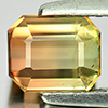 Bi Color Tourmaline 1.49 Ct. Octagon Shape 6.6 x 5.5 Mm. Natural Gem Unheated