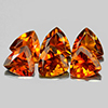 Yellow Brown Tourmaline 1.27 Ct. 6 Pcs. Trilliant 4.1 Mm. Natural Gemstones