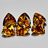 Yellow Brown Tourmaline 1.33 Ct. 6 Pcs. Trilliant 4.2 Mm. Natural Gemstones