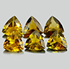 Yellow Tourmaline 1.12 Ct. 6 Pcs. Trilliant Shape 4.1 Mm. Natural Gemstones