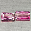 Natural Pink Tourmaline 1.23 Ct. 2 Pcs Octagon Shape Gemstones From Nigeria