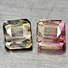 Natural Fancy Color Pink Tourmaline 1.17 Ct. 2 Pcs Octagon Shape Gemstones