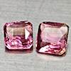 Natural Party Color Pink Tourmaline 1.47 Ct. 2 Pcs Octagon Shape 5.8 x 5.4 Mm