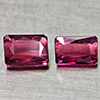 Natural Party Color Pink Tourmaline 1.19 Ct. 2 Pcs Octagon Shape 5.5 x 4.1 Mm