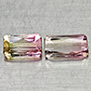 Natural Fancy Color Pink Tourmaline 1.40 Ct. 2 Pcs Octagon Shape Gemstones