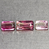 Natural Pink Tourmaline 1.57 Ct. 3 Pcs Octagon Shape Gemstones From Nigeria