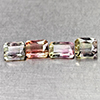 Natural Party Color Pink Tourmaline 2.70 Ct. 4 Pcs Octagon Shape 6 x 3.9 Mm